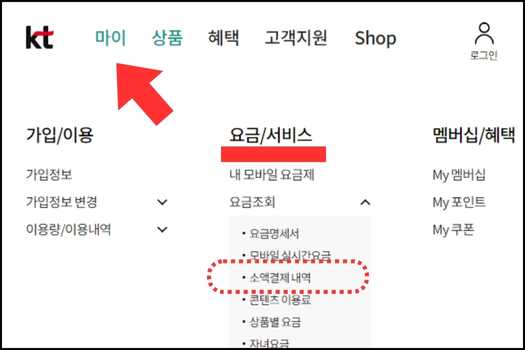 kt 휴대폰 결제 한도 늘리기 kt화면 썸네일