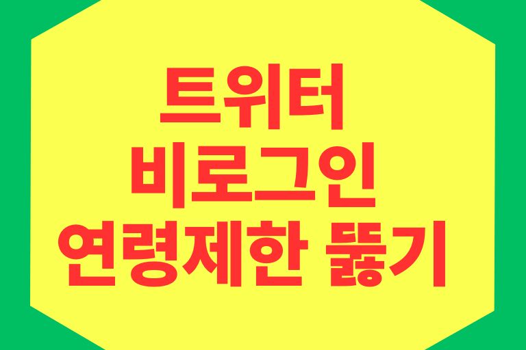 트위터 비로그인 연령제한 뚫기