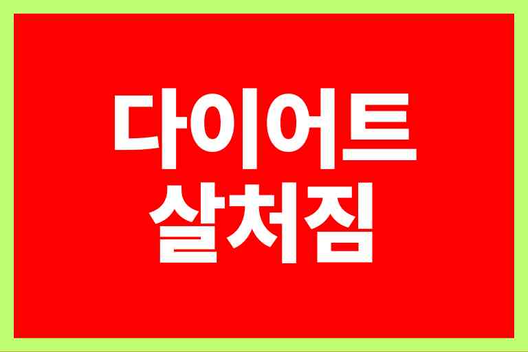 다이어트 살처짐