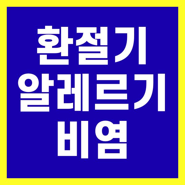 환절기 알레르기성 비염