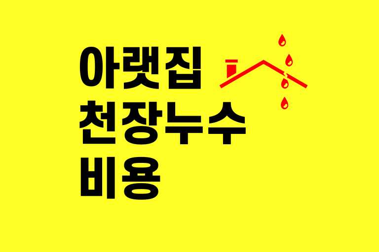 아랫집 천장 누수 비용