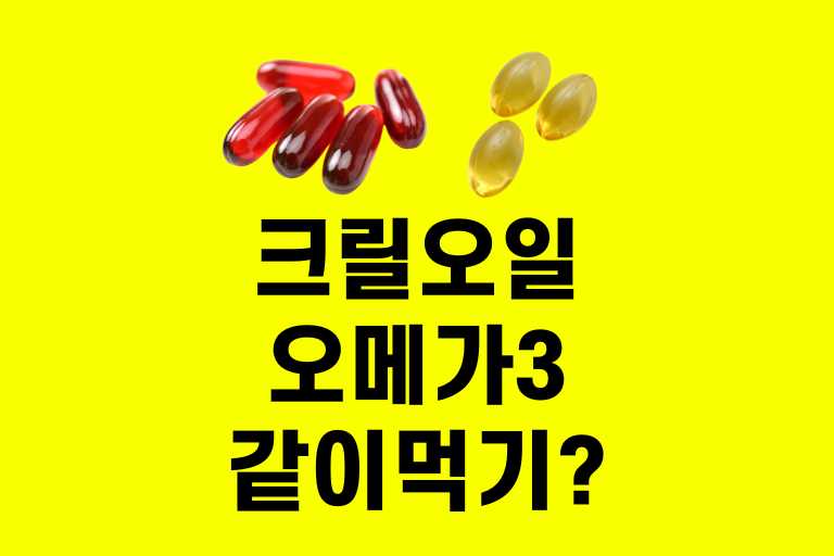 크릴오일과 오메가3 같이 먹어도 되나요
