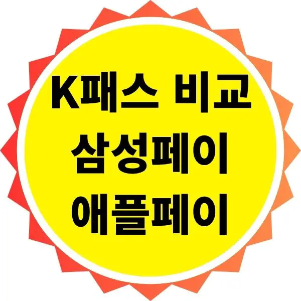 K패스 삼성페이 vs 애플페이 비교