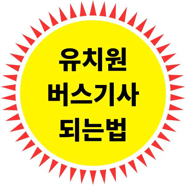 유치원 버스기사 되는법