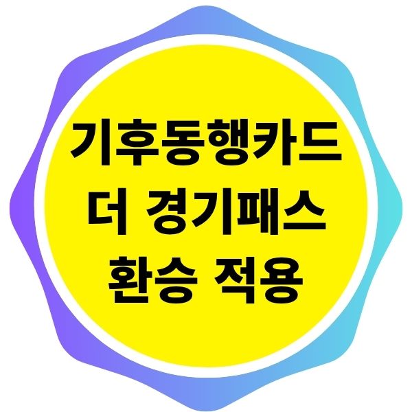 기후동행카드와 더 경기패스 간 환승 적용 범위 차이점